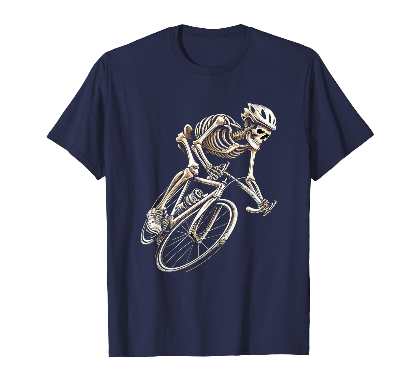 Skeleton Cycling Bike Halloween Bicycle Biking T-Shirt