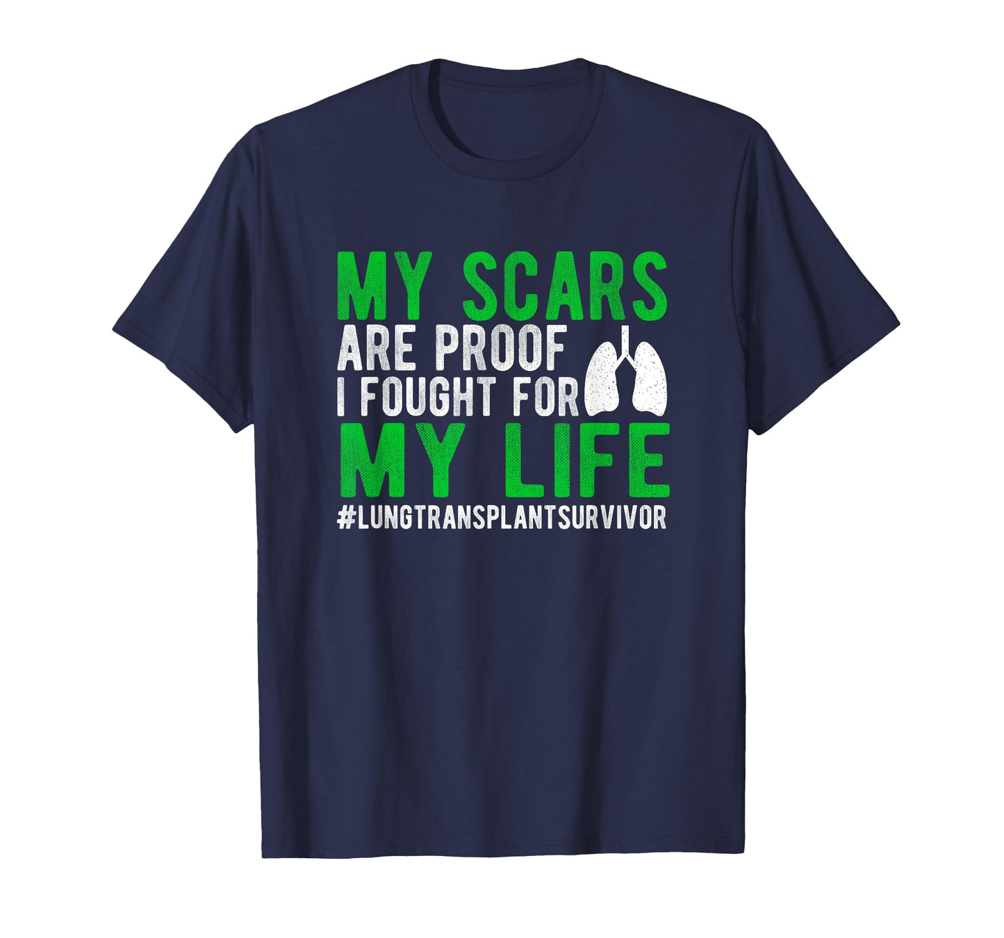 New Lung Transplant Recovery Lung Recipient Black Lung Transplant Survivor T-Shirt