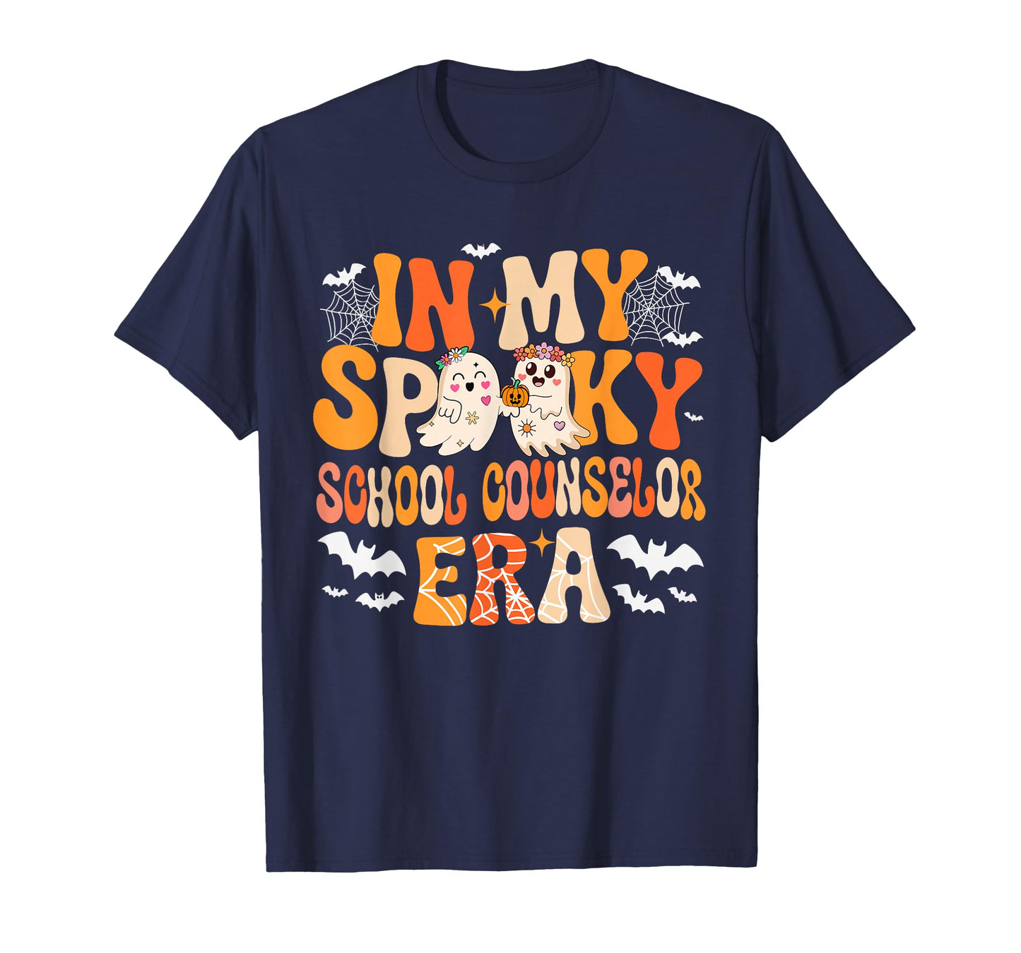 in My Spooky Funny School Counselor Era Halloween Boo Ghost T-Shirt