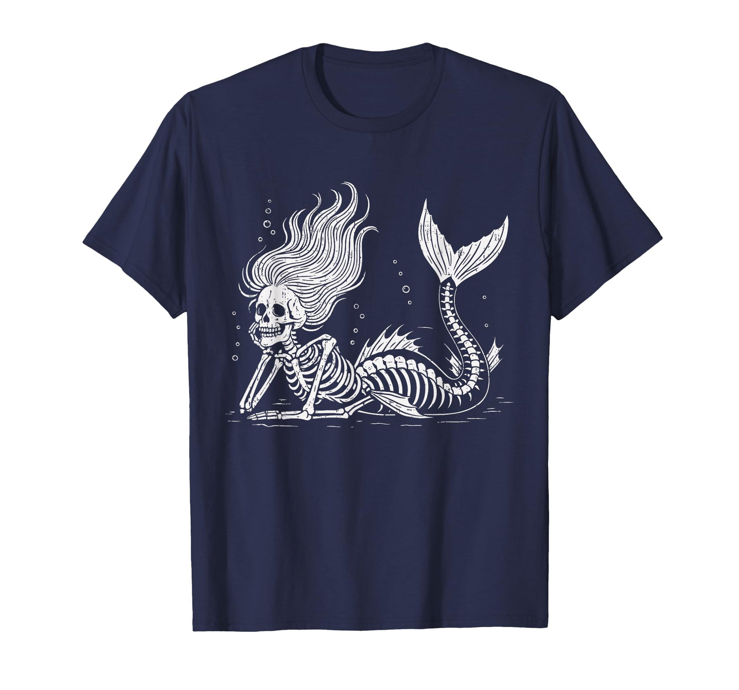 Mermaid Skeleton Halloween Costume Womens Teens Girls Kids T-Shirt