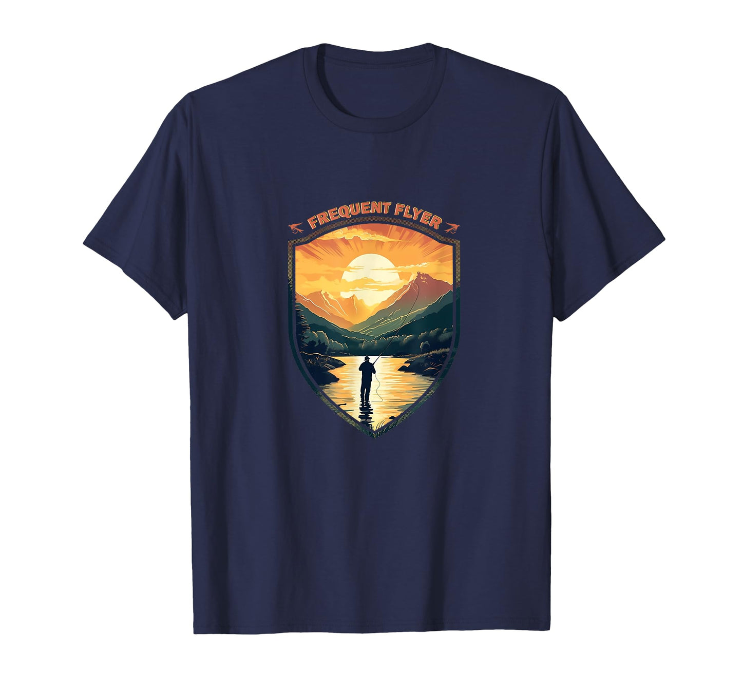 Frequent Flyer Vintage Angler Delight Fly Fisher Enthusiasts T-Shirt