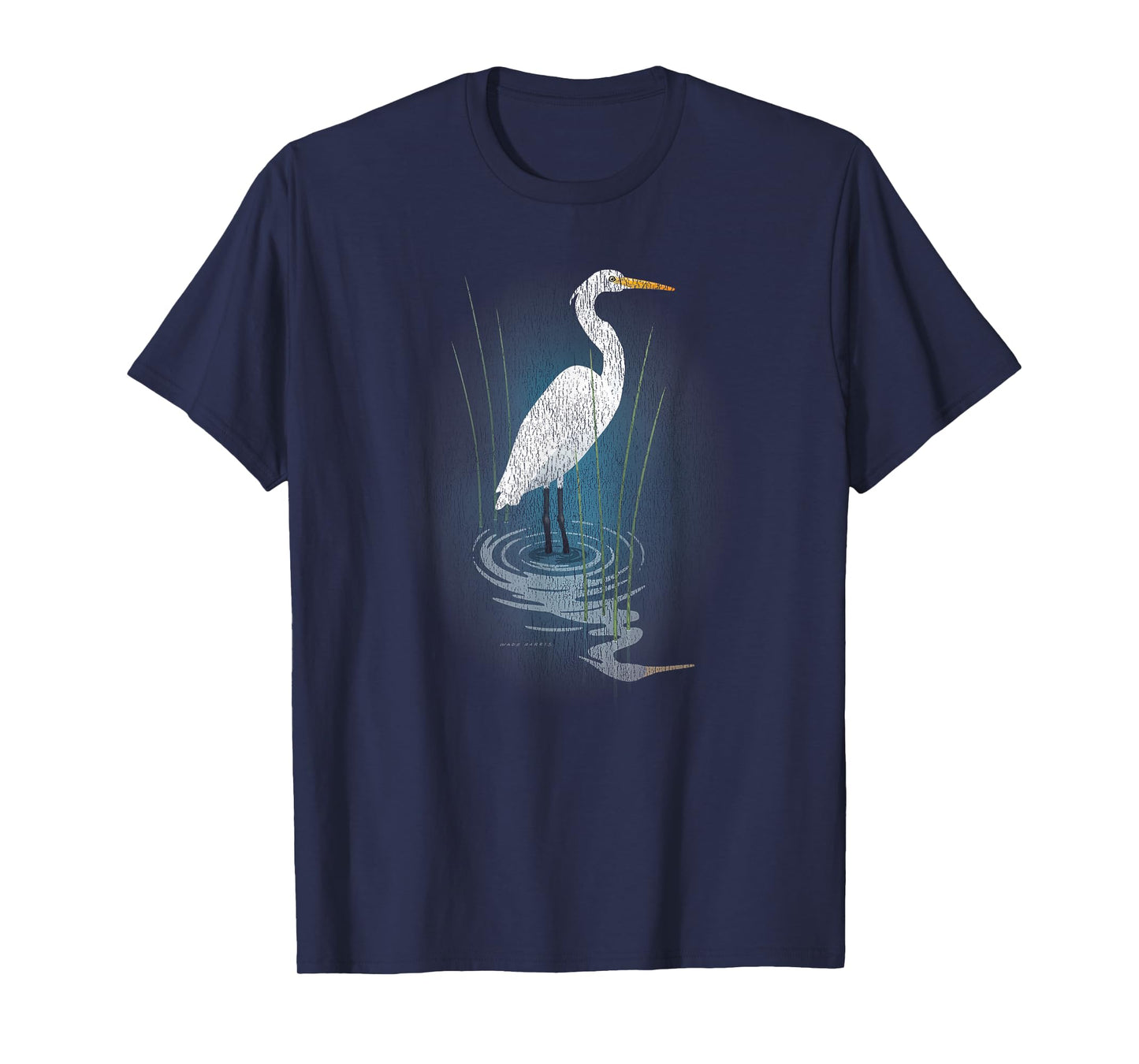 Retro Snowy Egret T-Shirt