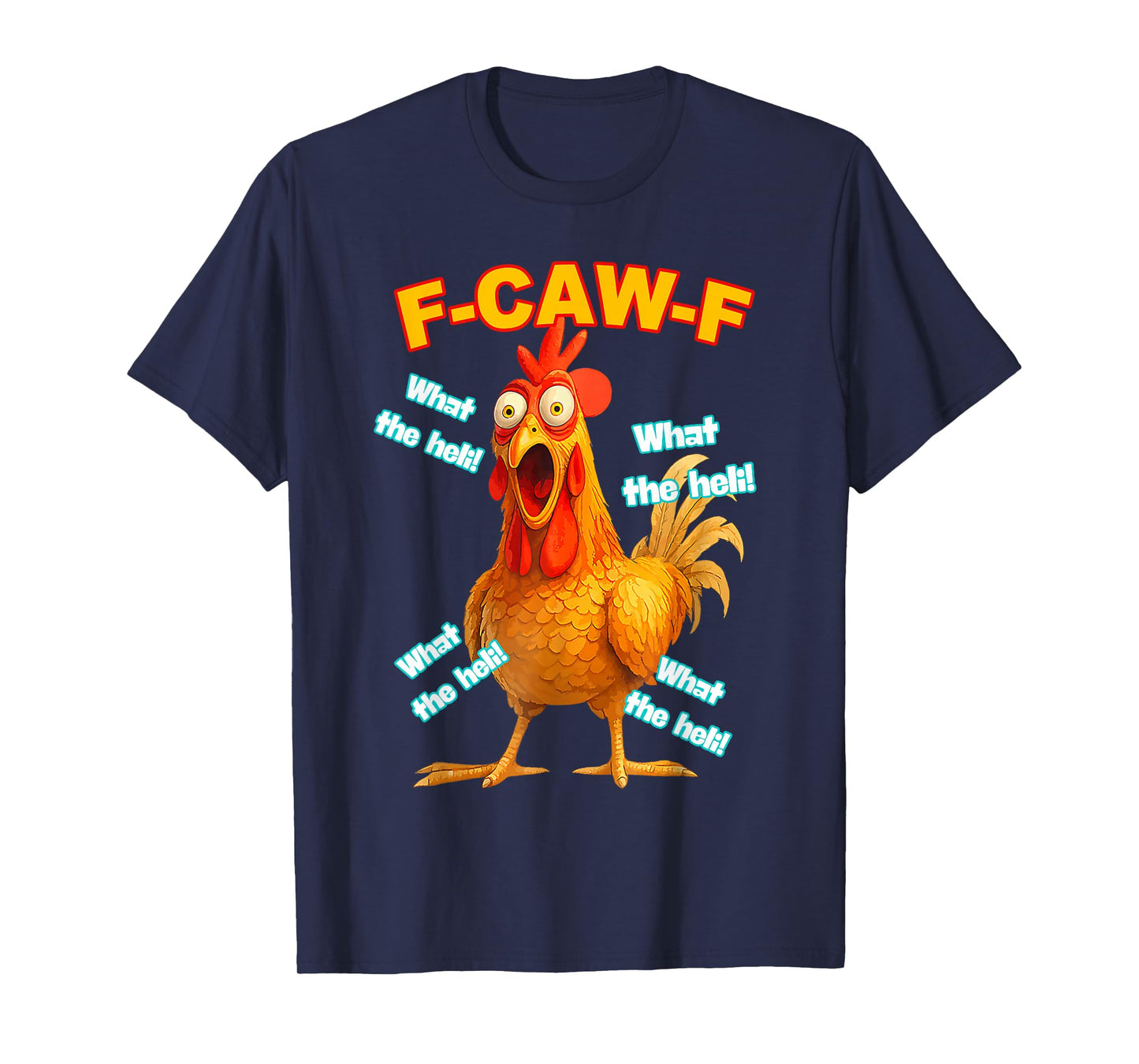 F-caw-f What The Heli Chicken Funny Meme Vintage T-Shirt