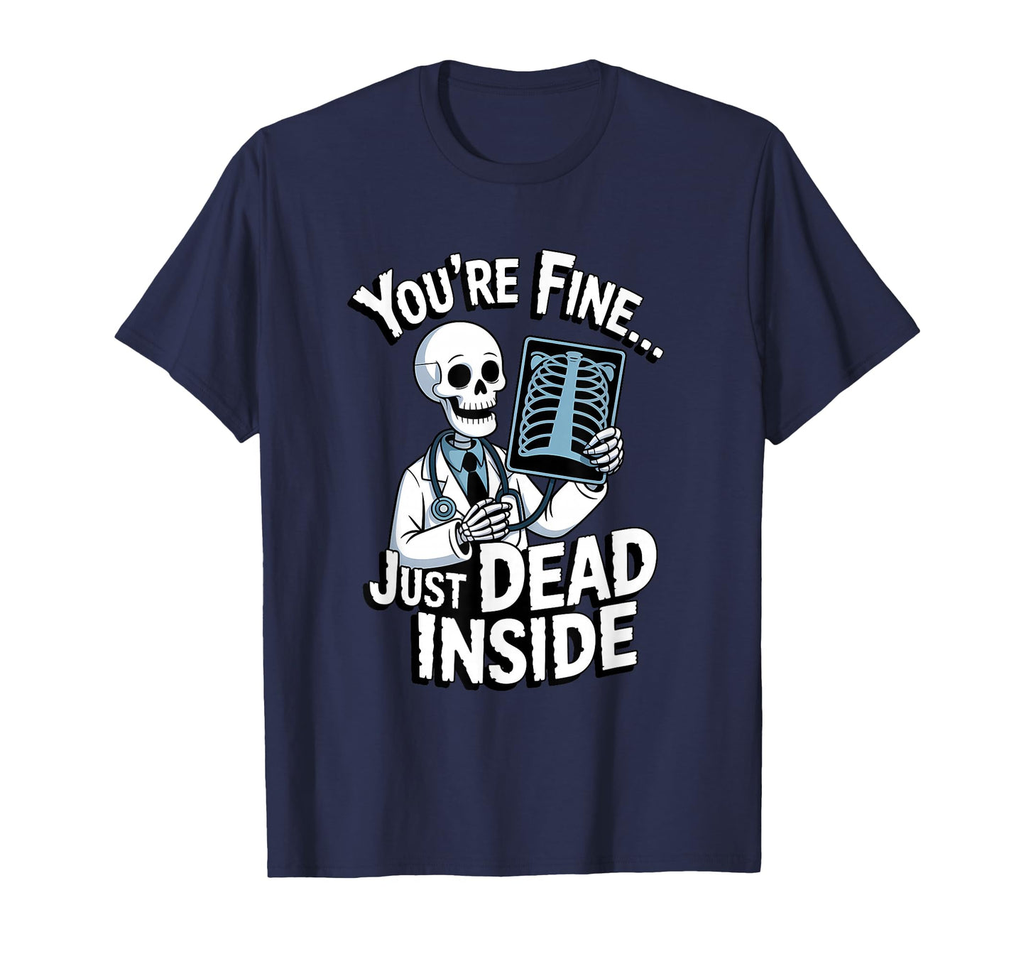 Skeleton Doctor Halloween Spooky Sarcastic Medical T-Shirt