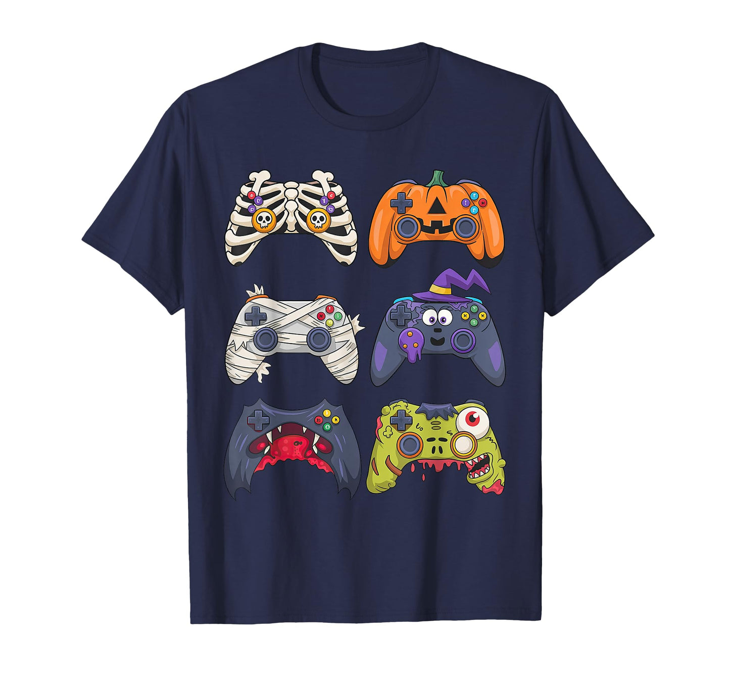 Halloween Skeleton Zombie Gaming Controllers Mummy T-Shirt