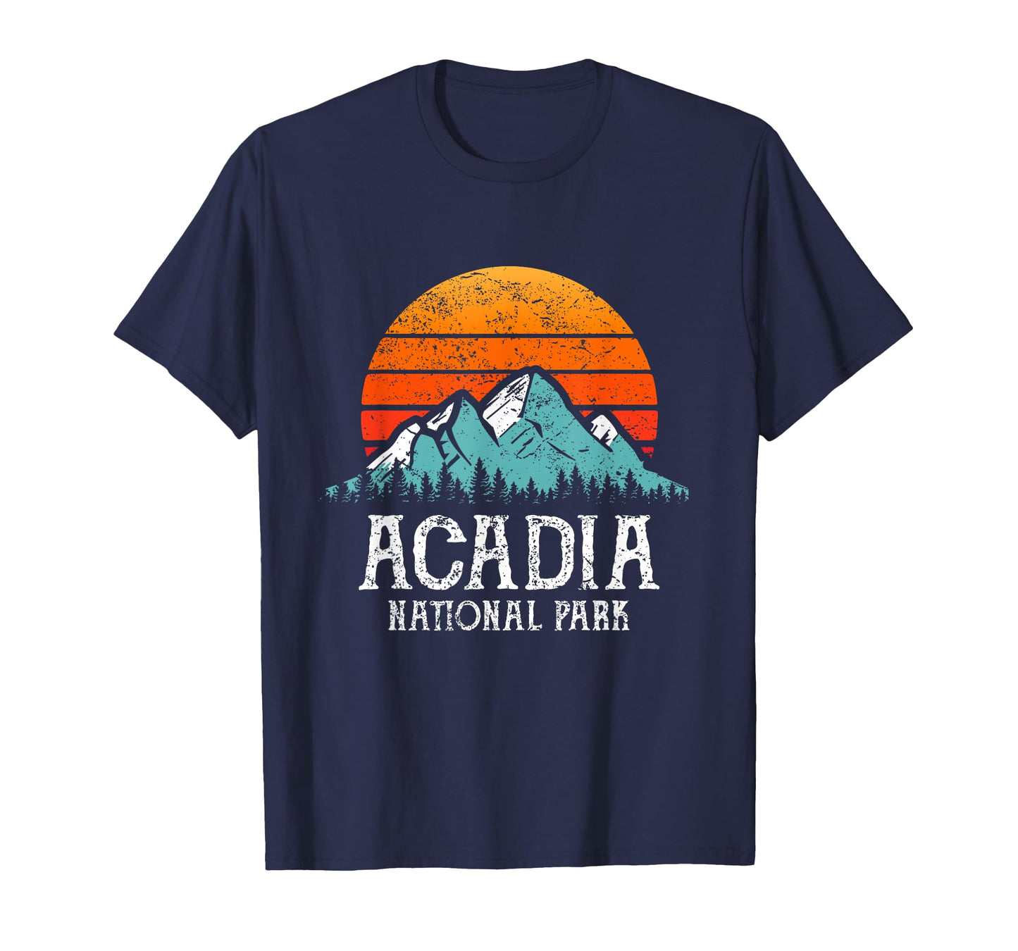 Acadia National Park Merchandise Retro Hiking Acadia T-Shirt