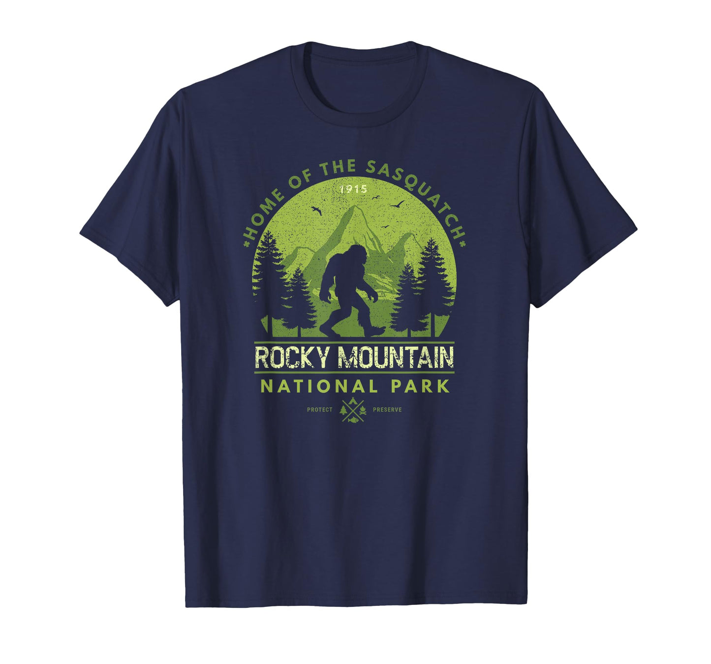 Bigfoot Rocky Mountain Wilderness T Shirt Colorado Sasquatch T-Shirt