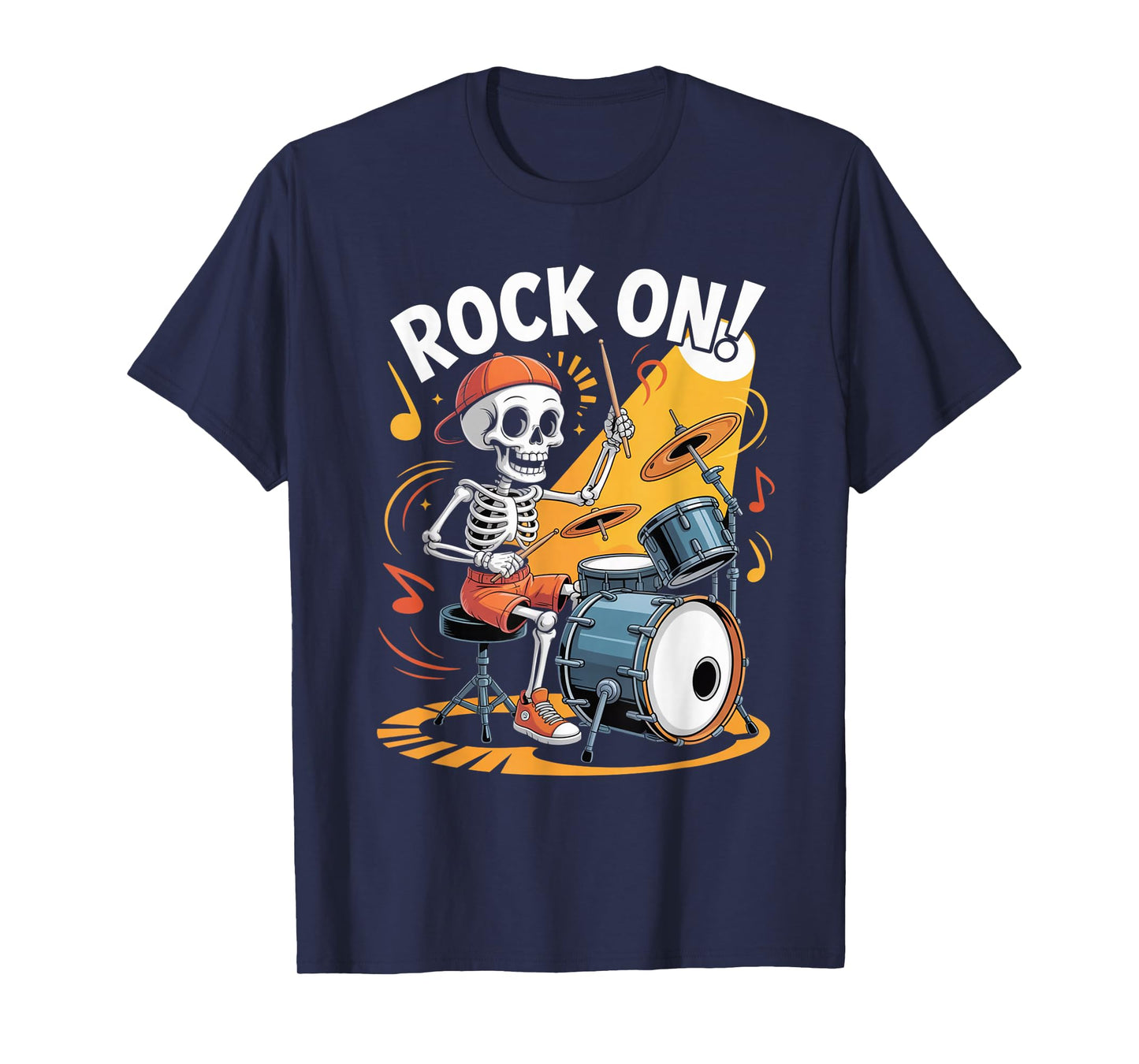 Rock On Skulls Halloween Music Festival Bones T-Shirt