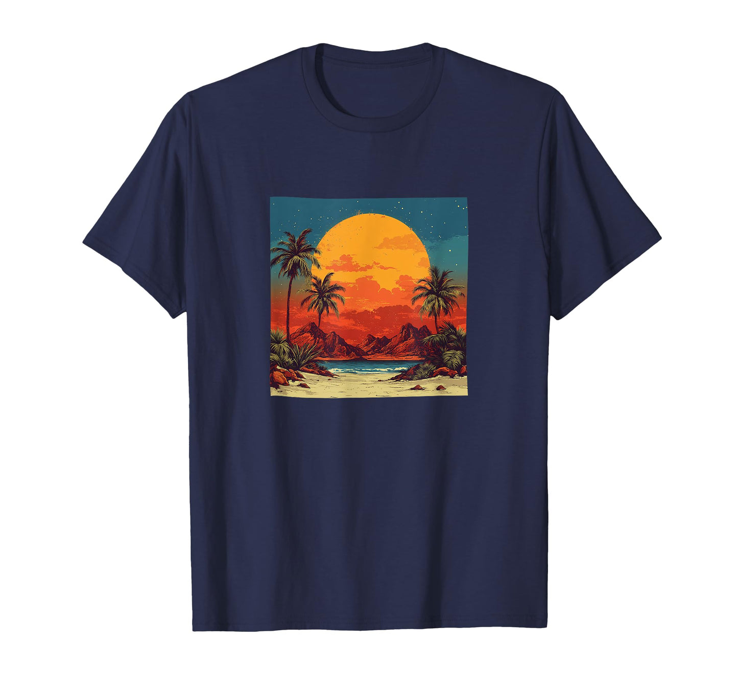 Desert Oasis Vintage Landscape Graphic T-Shirt