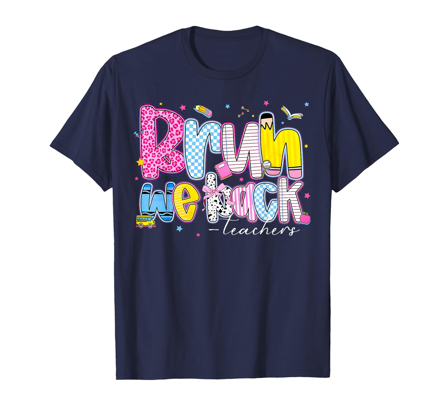Bruh We Back Teachers Coquette Bow Back To School Teacher T-Shirt