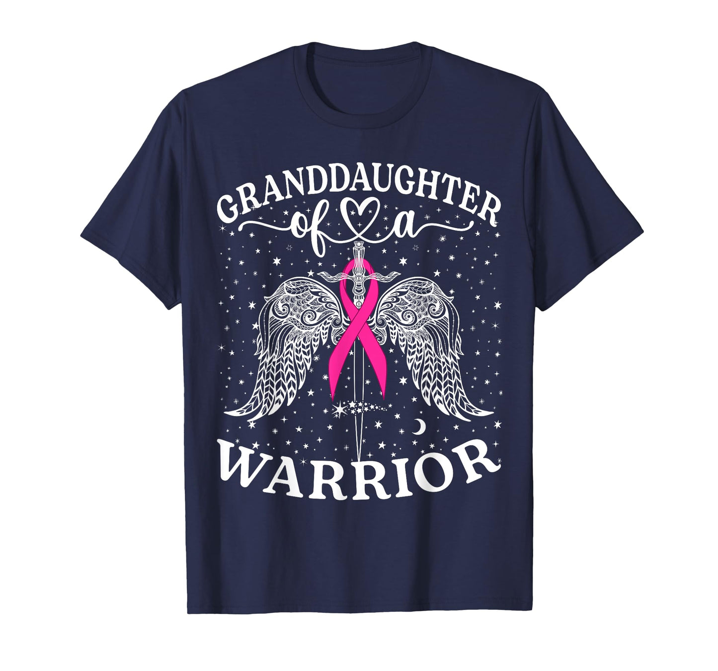 Granddaughter Of A Warrior Breast Cancer Awareness Support T-Shirt
