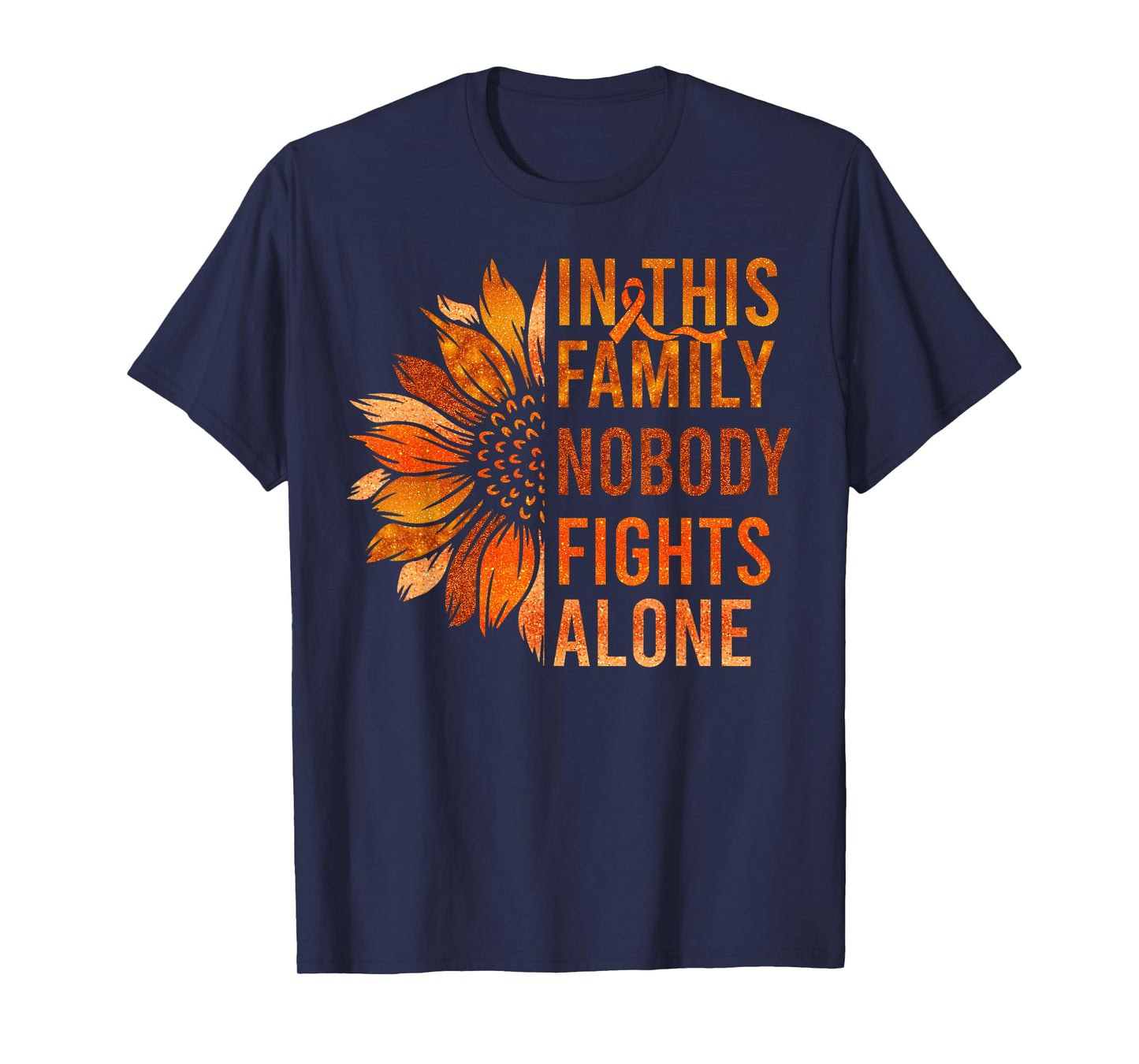 Kidney Cancer Awareness Orange sunflower Kidney Cancer T-Shirt