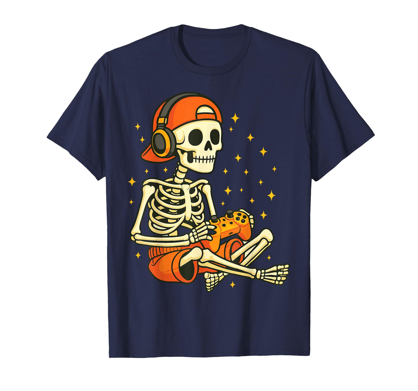 Skeleton Gamer Funny Halloween Gaming Costume Tee T-Shirt