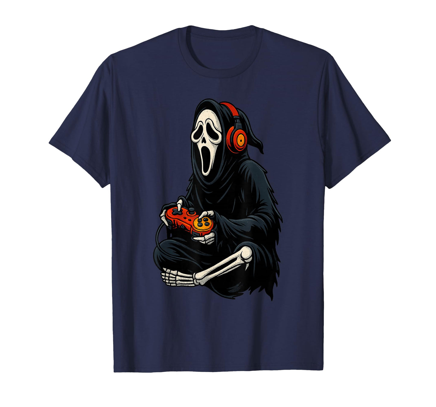 Halloween Skeleton Gamer Video Gaming Kids Men Boys Tees T-Shirt