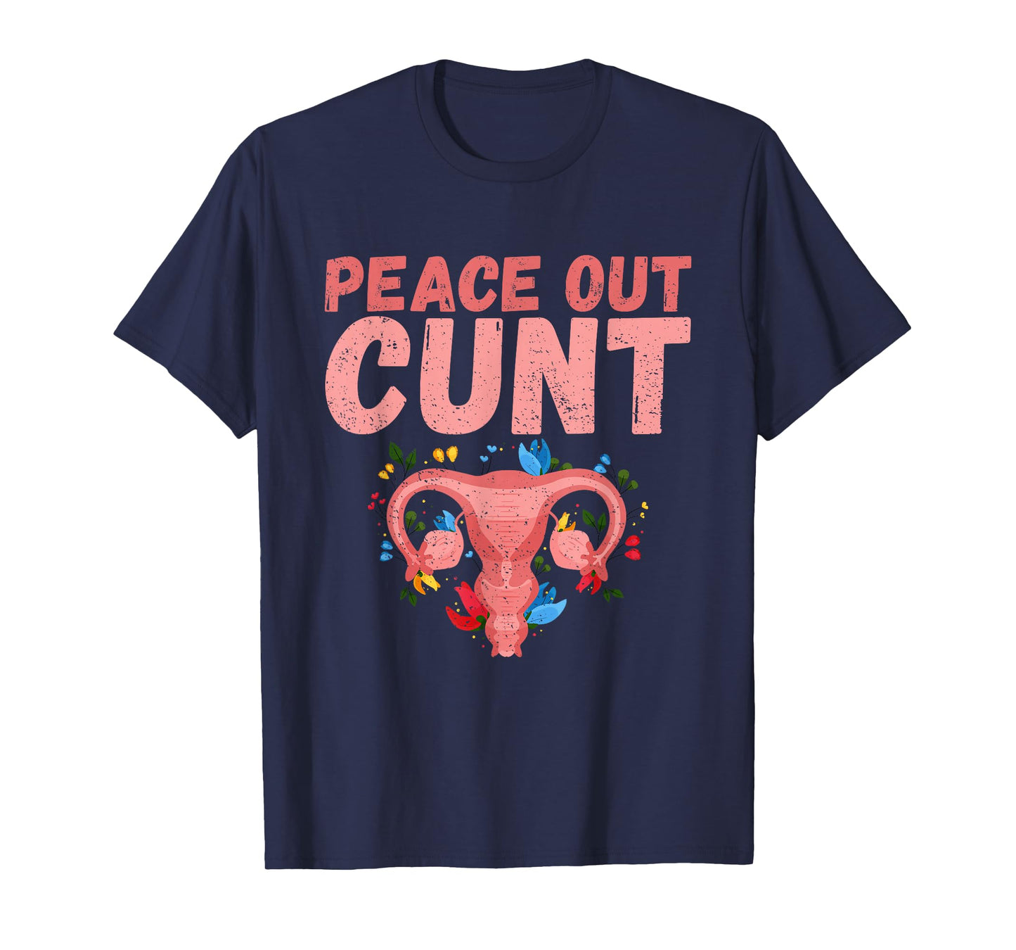 Funny Cute Hysterectomy Peace Out Uterus T-Shirt