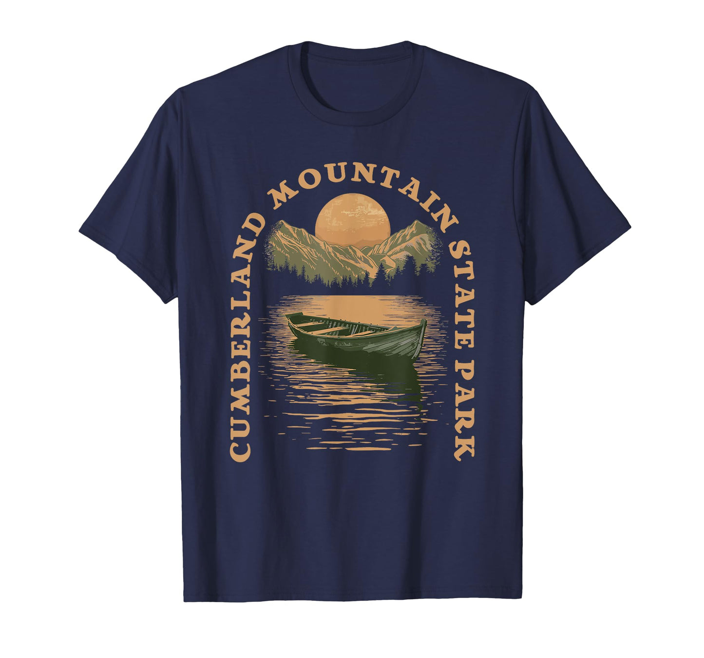 Cumberland Mountain State Park Boat Lake Retro Vintage T-Shirt