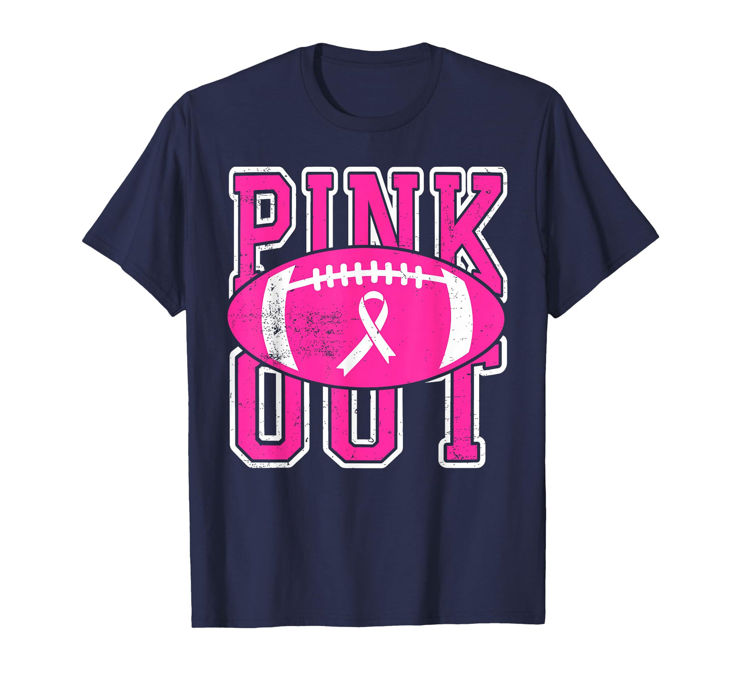 Pink Out American Football Tackle Breast Cancer Awareness T-Shirt