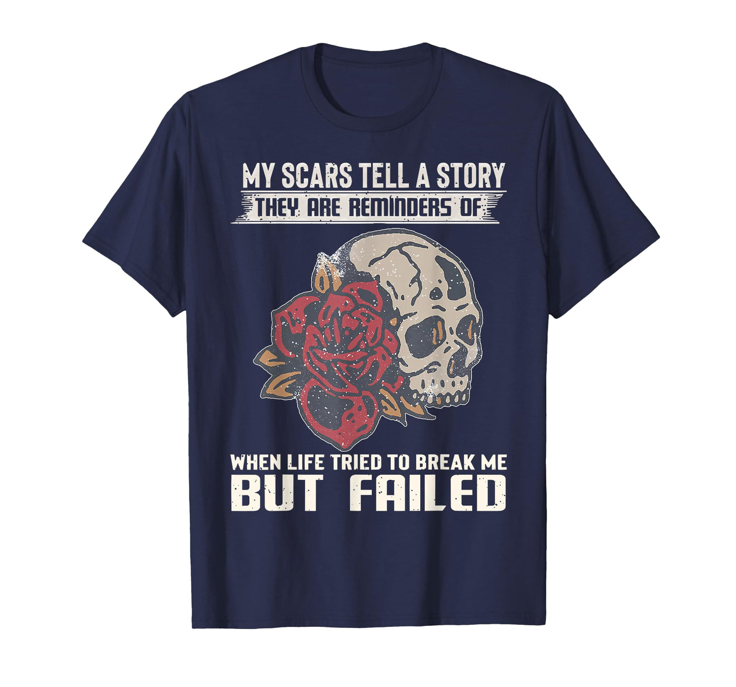 My Scars Tell A Story They are Reminders Funny Skull Vintage T-Shirt