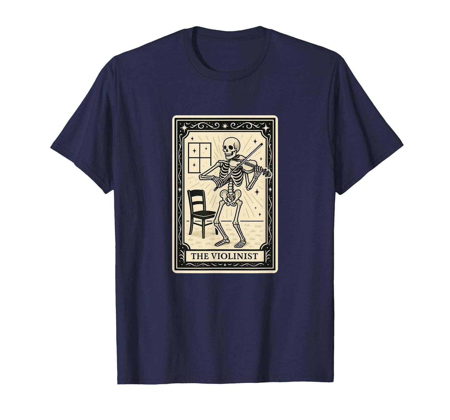 The Violinist Tarot Card - Halloween Spooky Gothic Violin T-Shirt