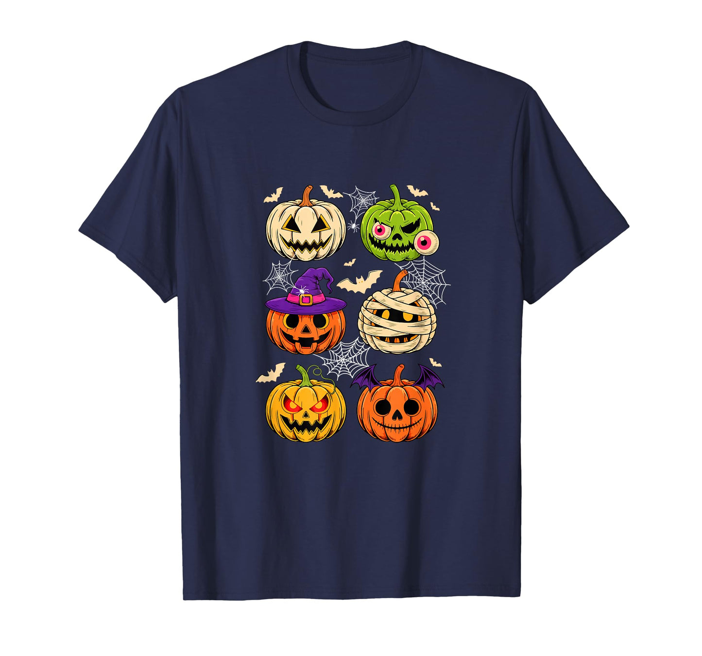 Halloween Collection Horror Carved Pumpkins As Witch Mummy T-Shirt