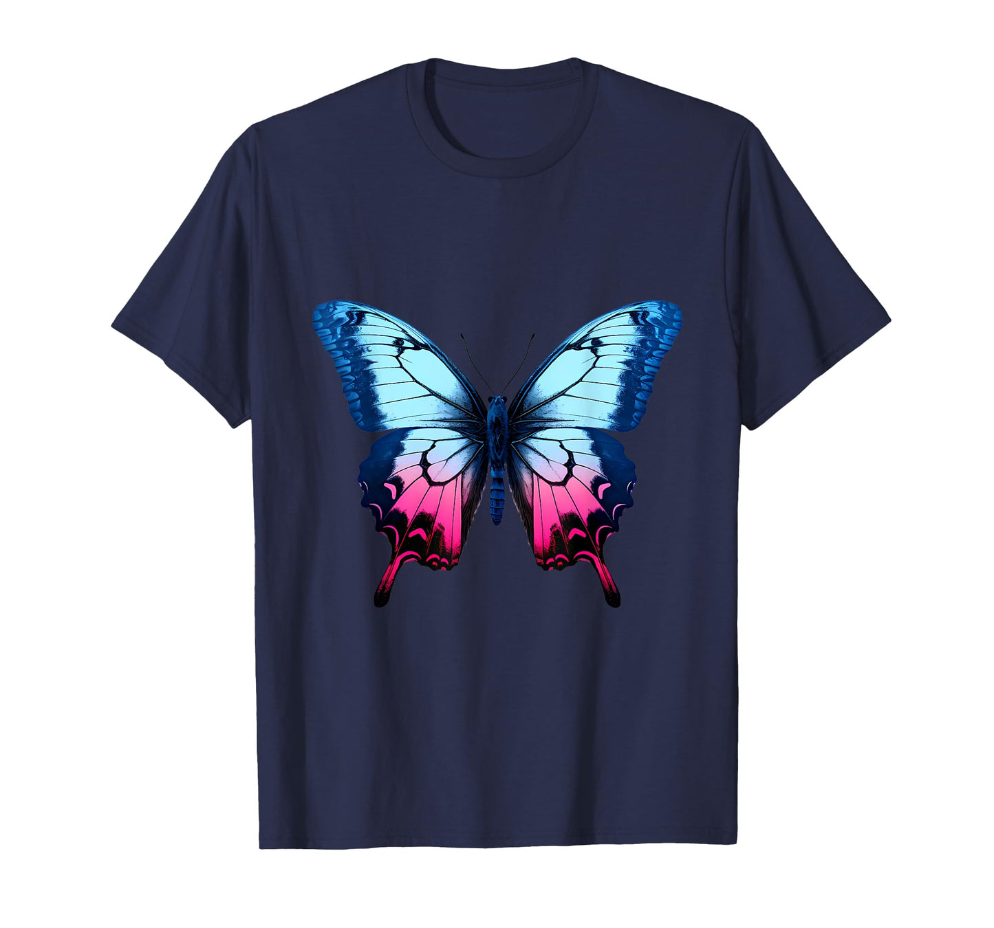 Butterfly Colorful Animal Art Motif Wildlife Forest Artwork T-Shirt