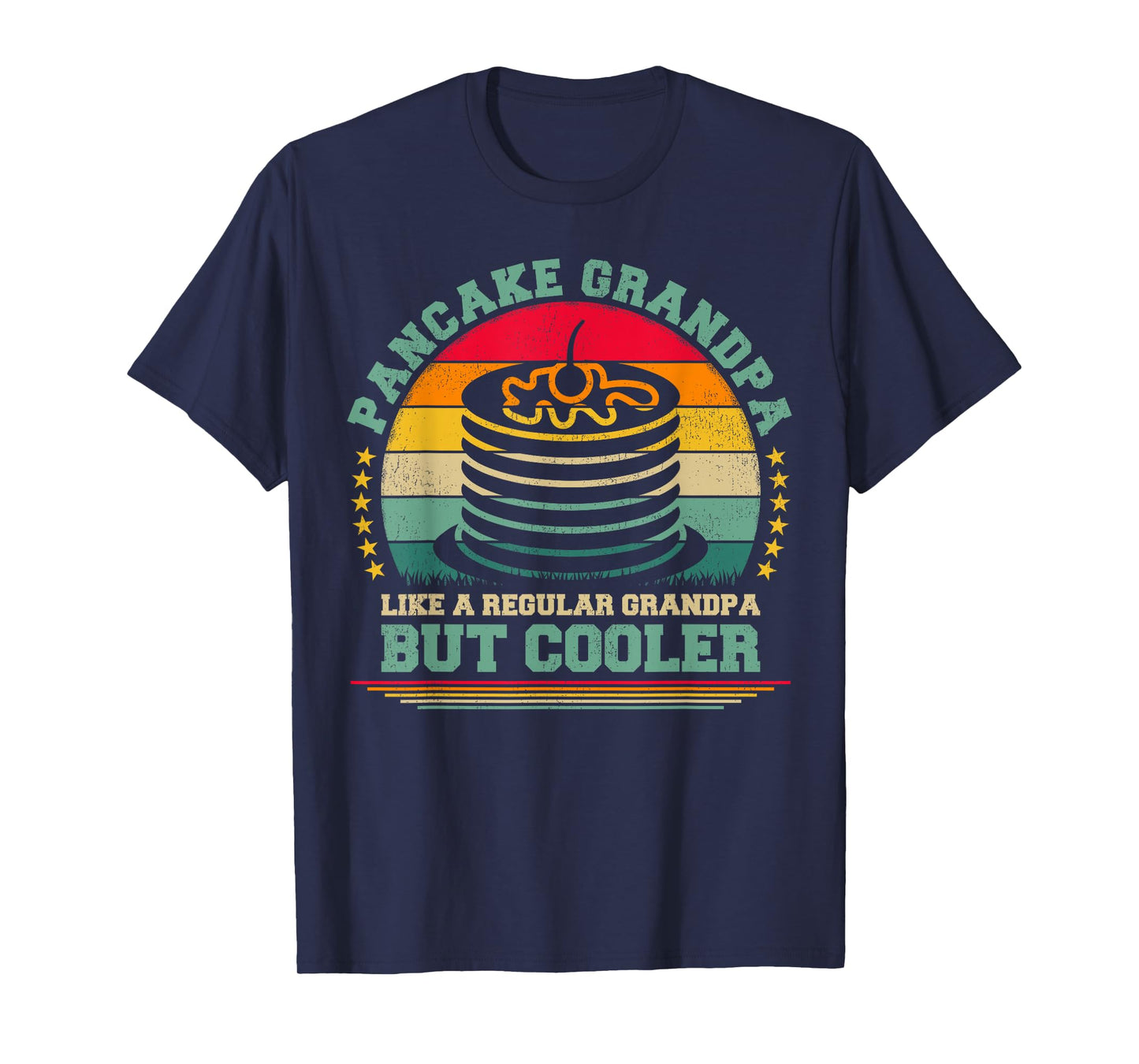 Pancake Lover Funny Vintage Pancake Grandpa Father's Day T-Shirt