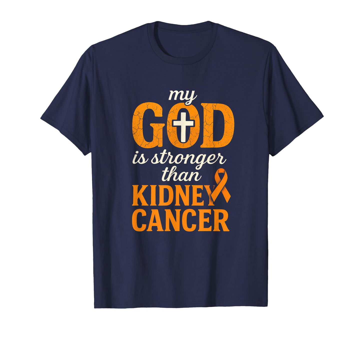 My God is Stronger - Kidney Cancer Awareness Ribbon T-Shirt