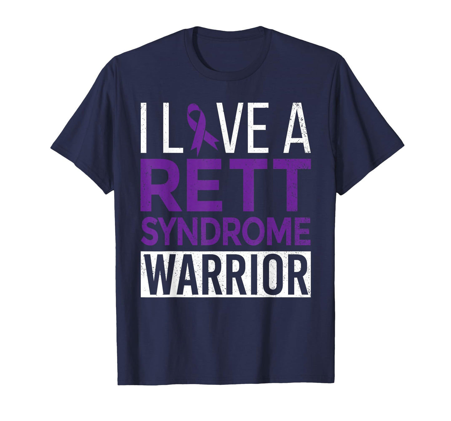 I Love a Rett Syndrome Warrior Purple Ribbon Awareness Gift T-Shirt