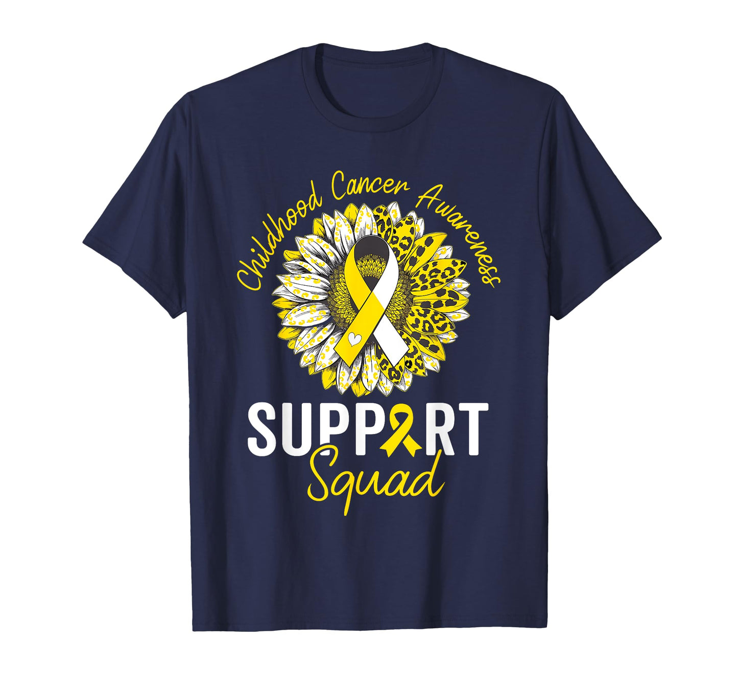 Childhood Cancer Awareness Support Squad Gold Ribbon Kids T-Shirt