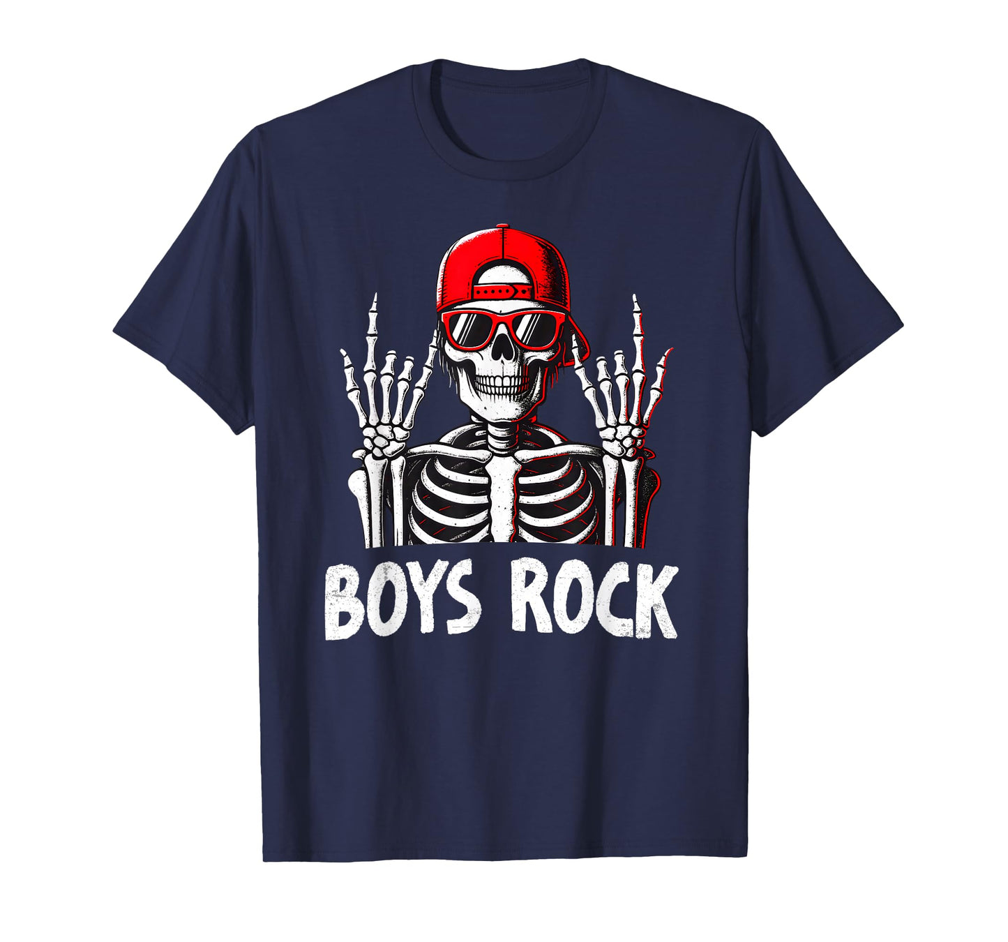 Boys Rock, Rock'n Roll Boy, Skeleton Rocker Cool Punk Rock T-Shirt
