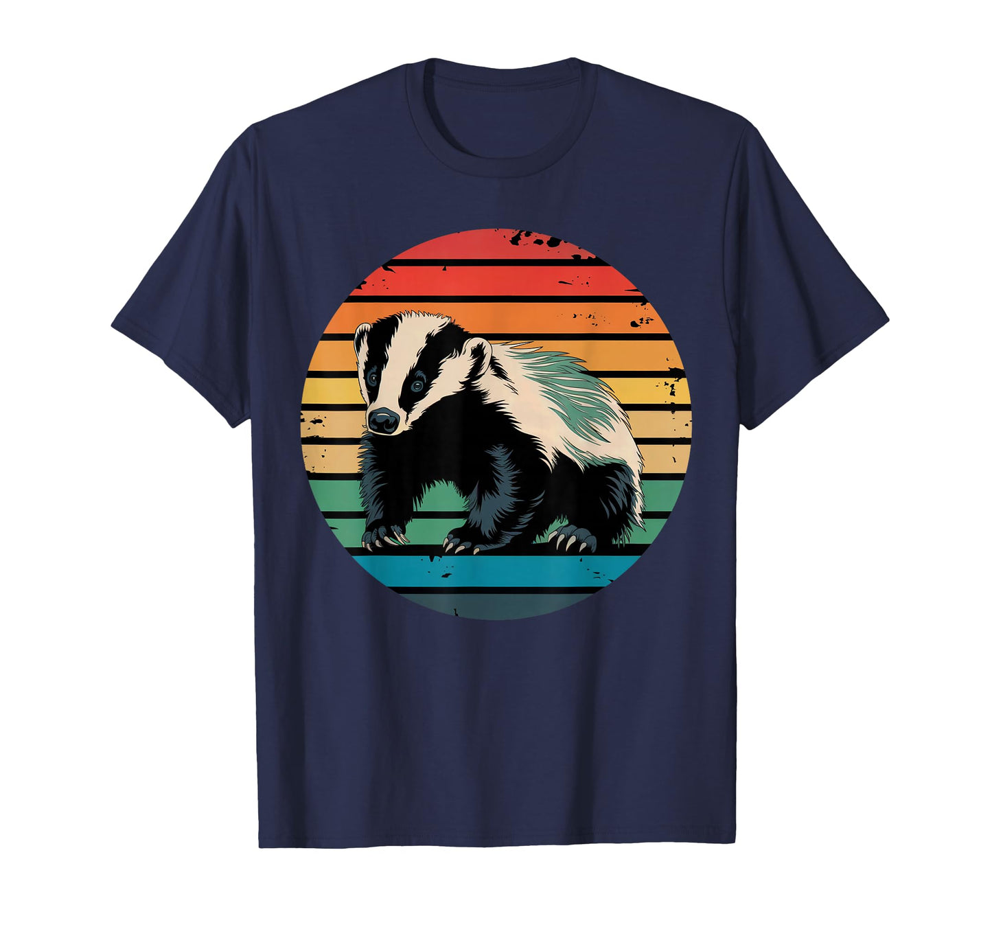 Retro Vintage Honey Badger Animal Lover Gifts for Men Women T-Shirt