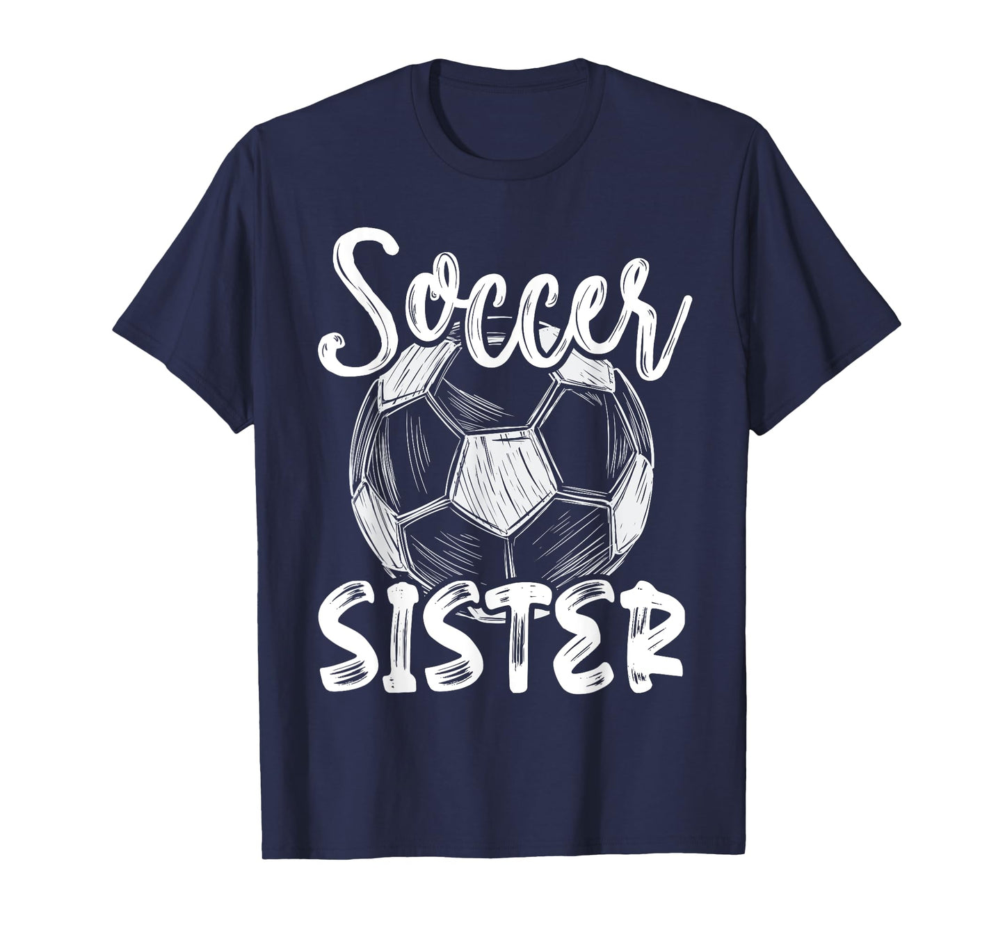 Soccer Sister Women Family Matching Team Player Soccer Ball T-Shirt