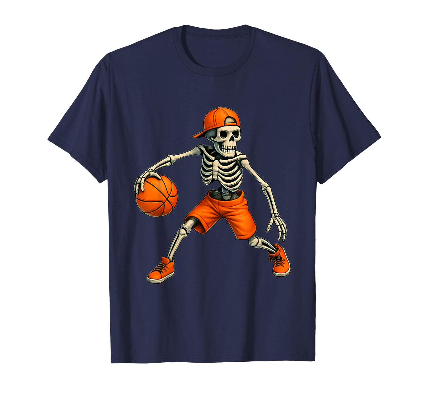 Funny Skeleton Basketball Player Halloween for Men Boys Kids T-Shirt