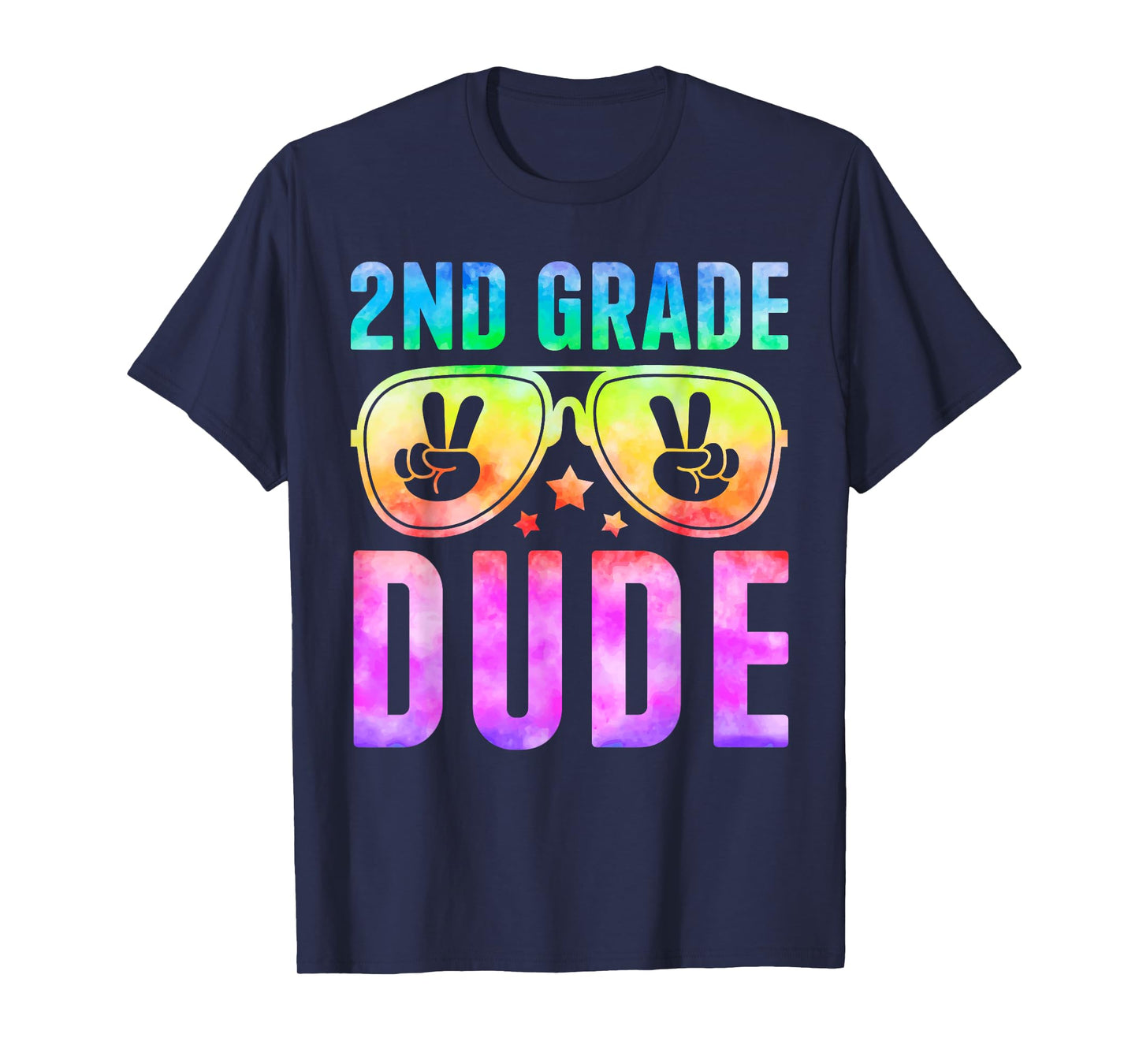 2nd Grade Cool Dude Tie Dye Back To School Second Grade Boys T-Shirt