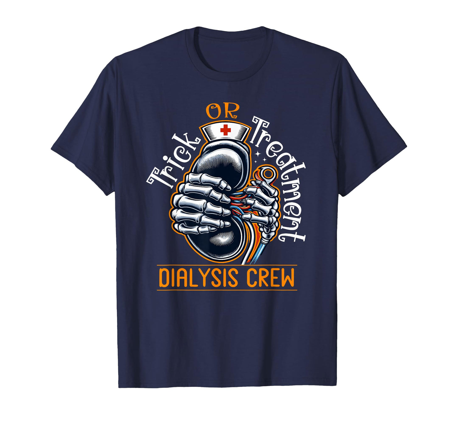 Trick Or Treatment Nurse Dialysis Crew Halloween Kidney T-Shirt