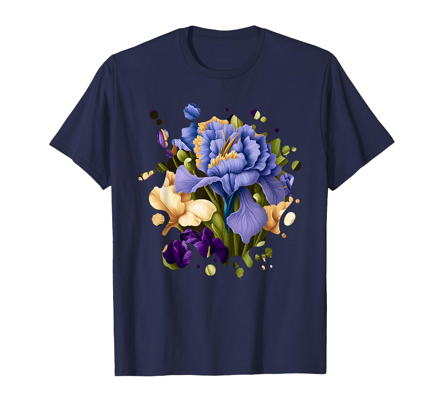 Vintage Iris Inspired Flower Plant Lover Funny gardening T-Shirt