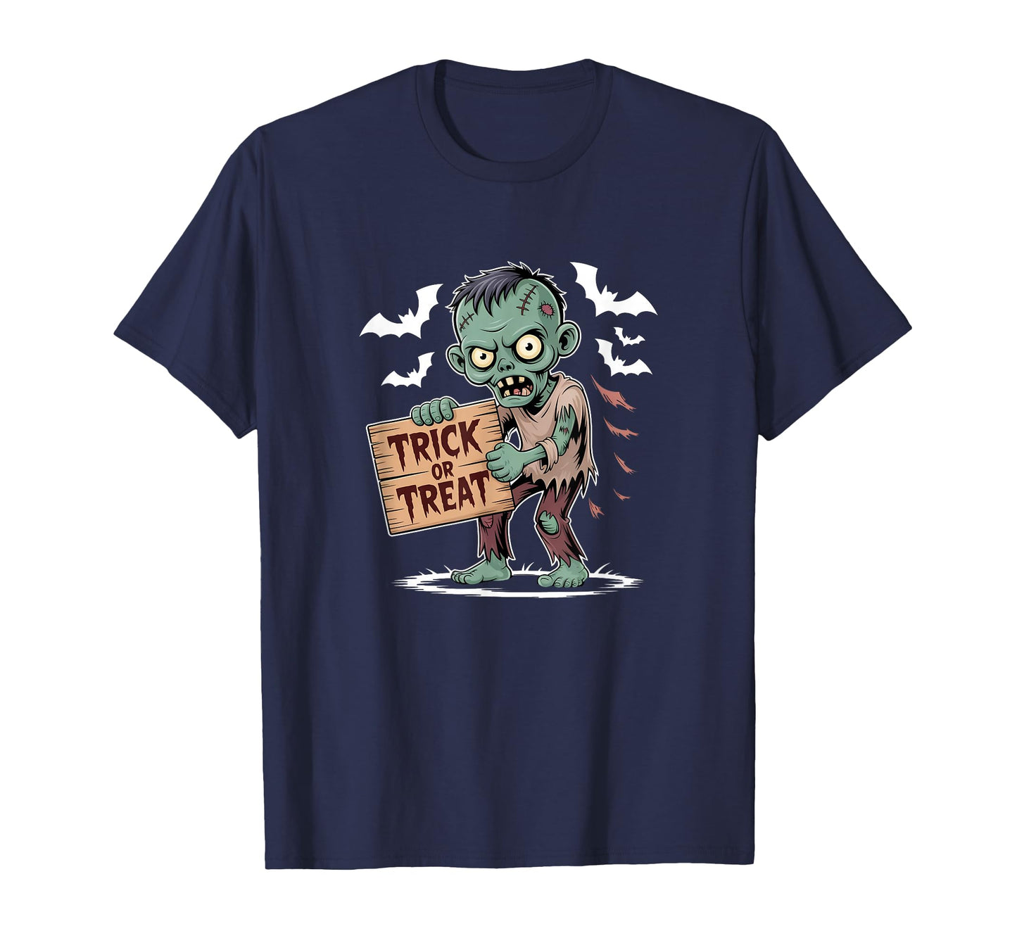 Spooky Trick or Treat Zombie Gift for Men Women T-Shirt