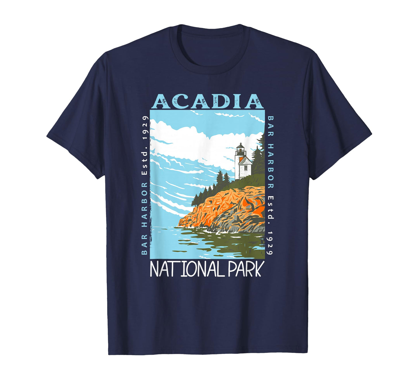 Acadia National Park Bar Harbor Maine Vintage T-Shirt