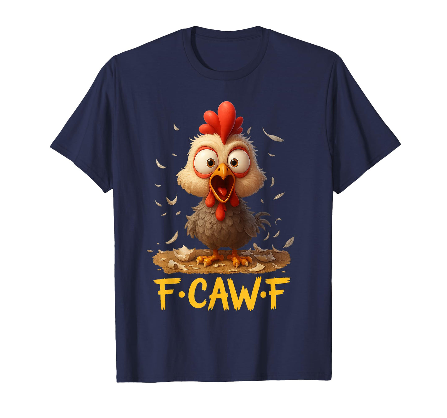 Cute Cartoon Crow F-Caw-F Black Bird, Funny Gothic Humor T-Shirt