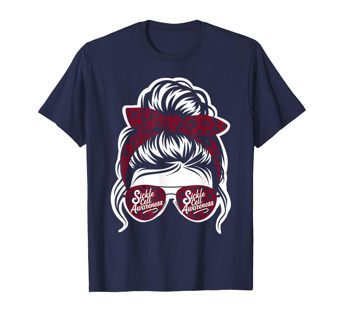 Sickle Cell Awareness Messy Hair Sickle Cell Survivor Anemia T-Shirt