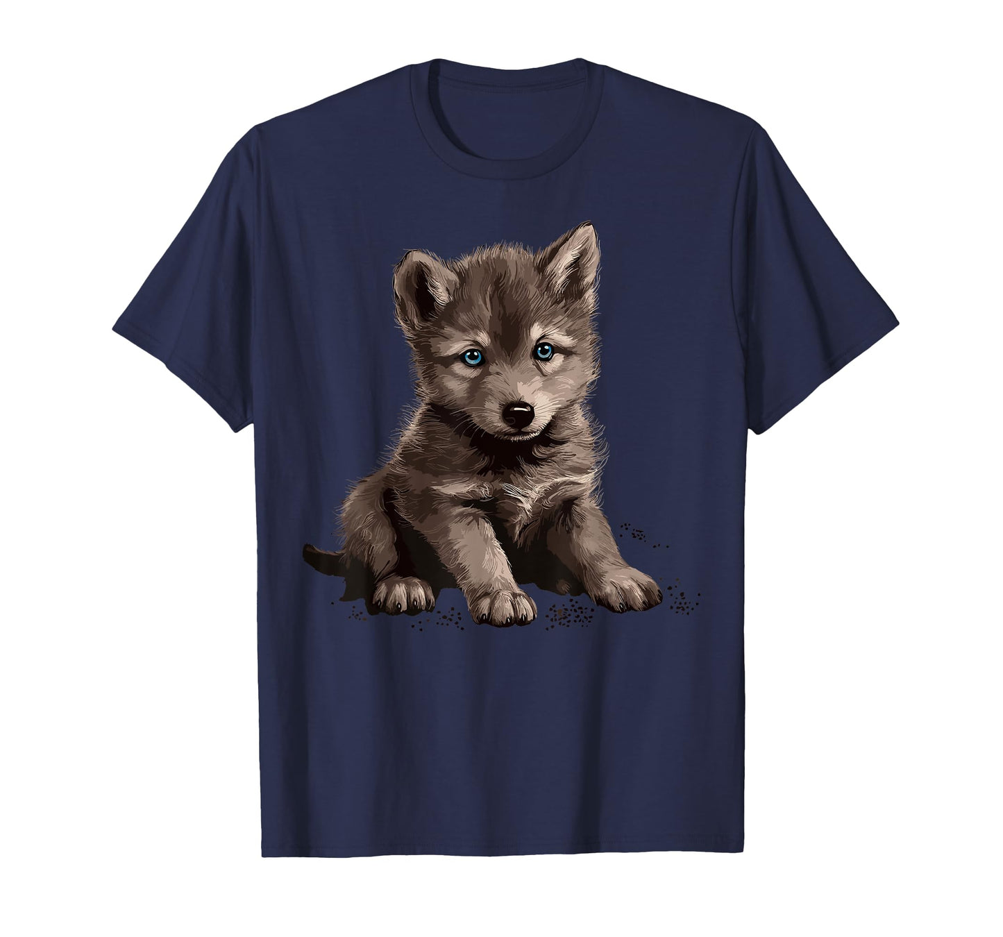 Wolves Blue Eyes Nature Pack Forest Cub Wolf T-Shirt