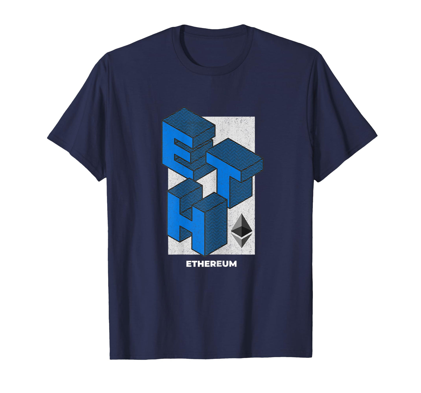 Ethereum Crypto Isometric Text ETH Cryptocurrency Shirt T-Shirt