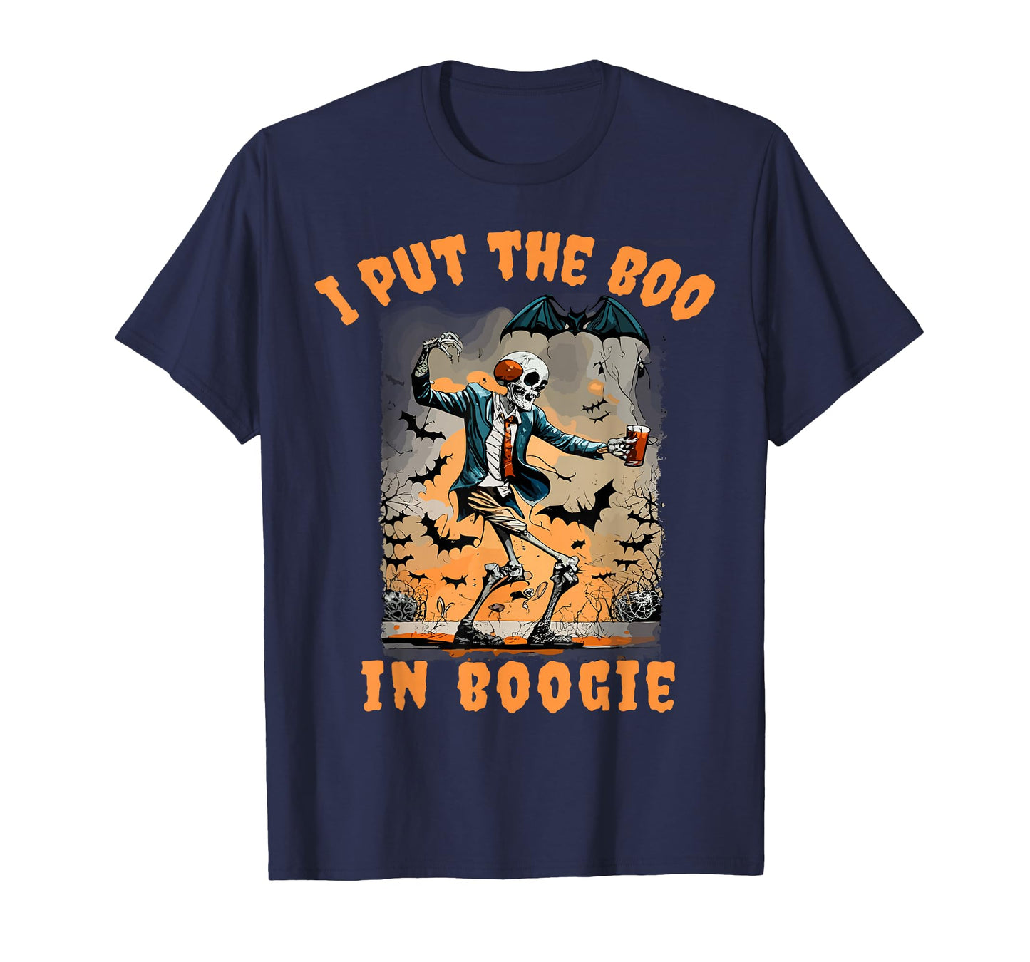 Funny Halloween Skeleton Dancing Spooky Graphic T-Shirt