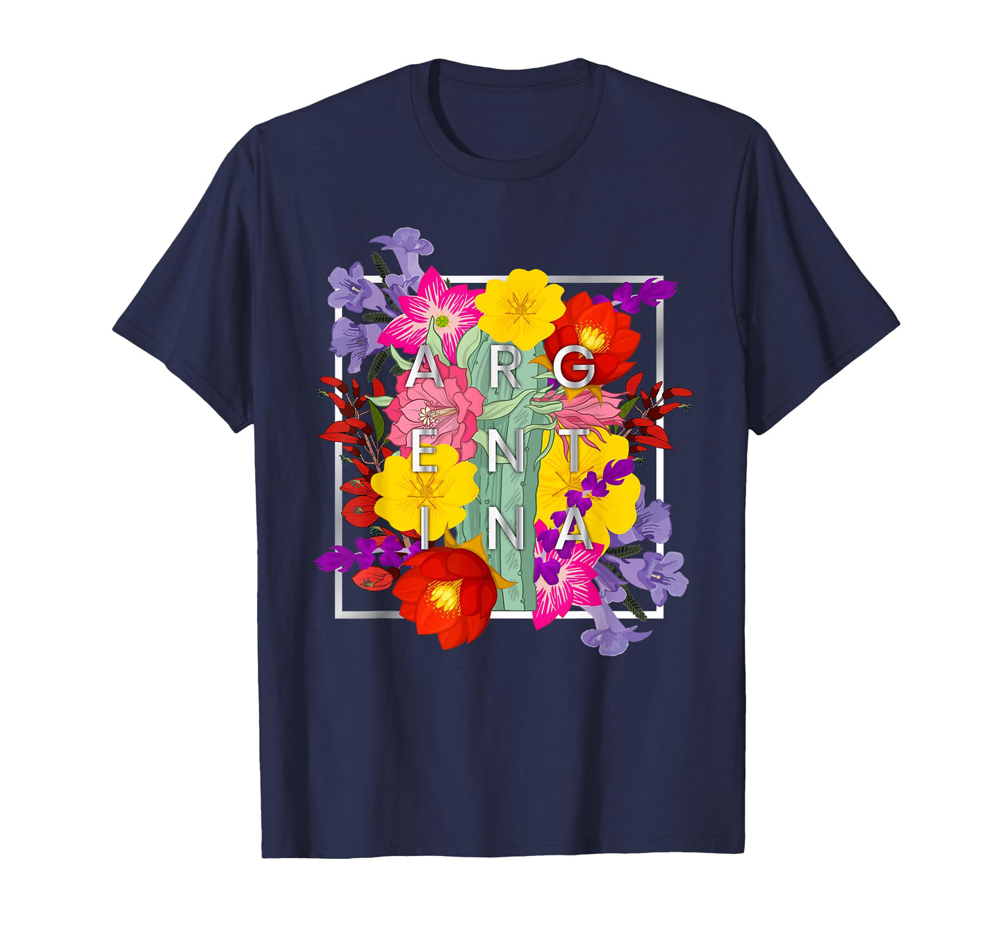 Flowers of Argentine Word Art - Argentine Pride T-Shirt