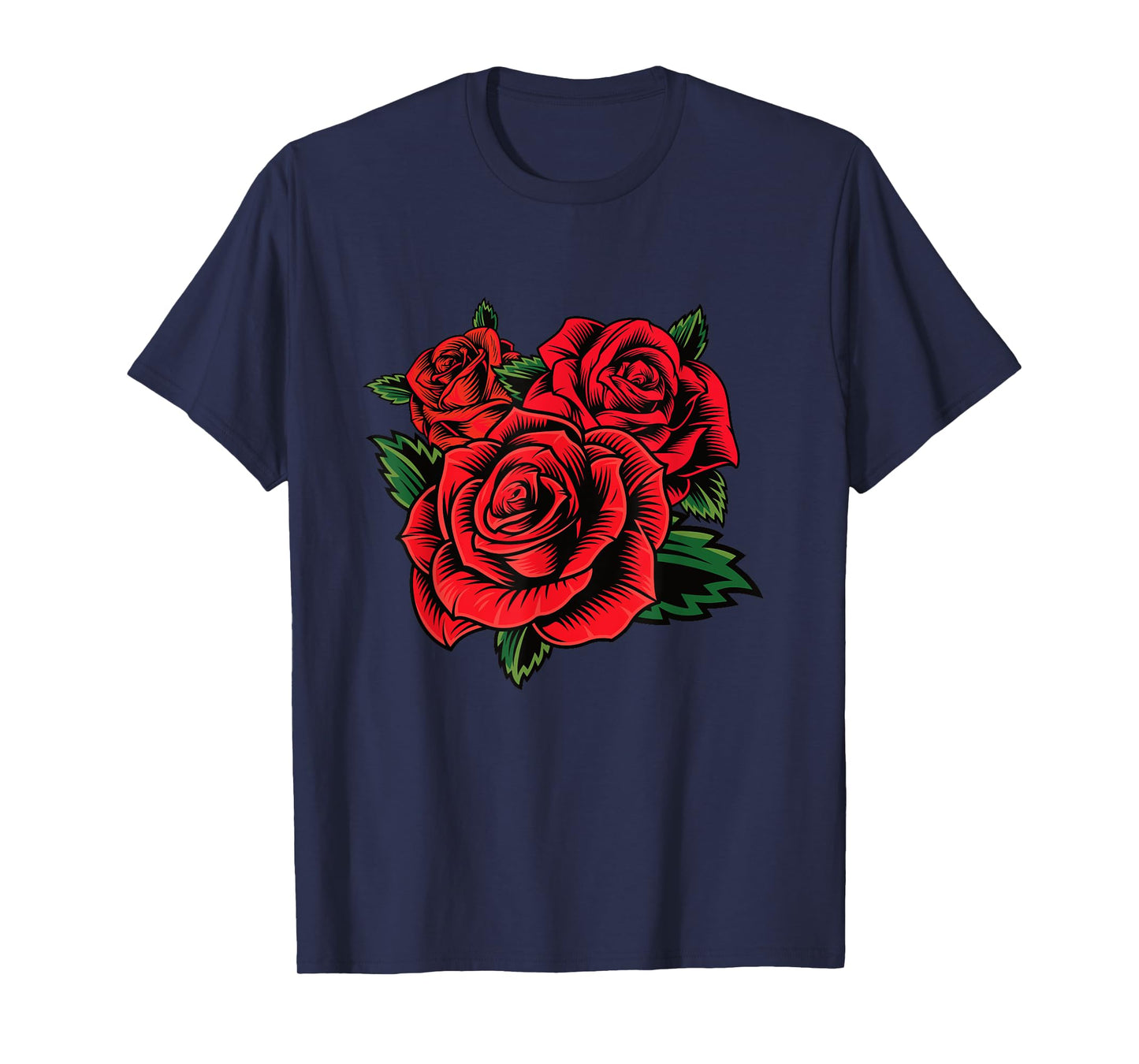Cute Red Roses Flower Gardening Red Roses Flower Valentines T-Shirt