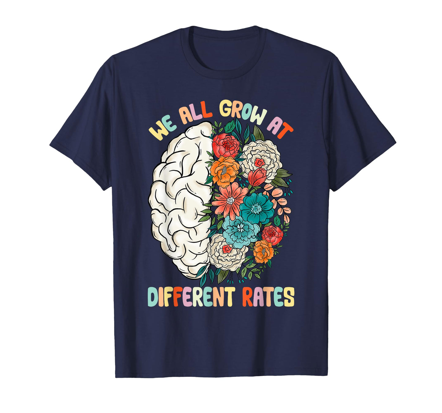 We All Grow At Different Rates Back To School Teacher T-Shirt for Men Women