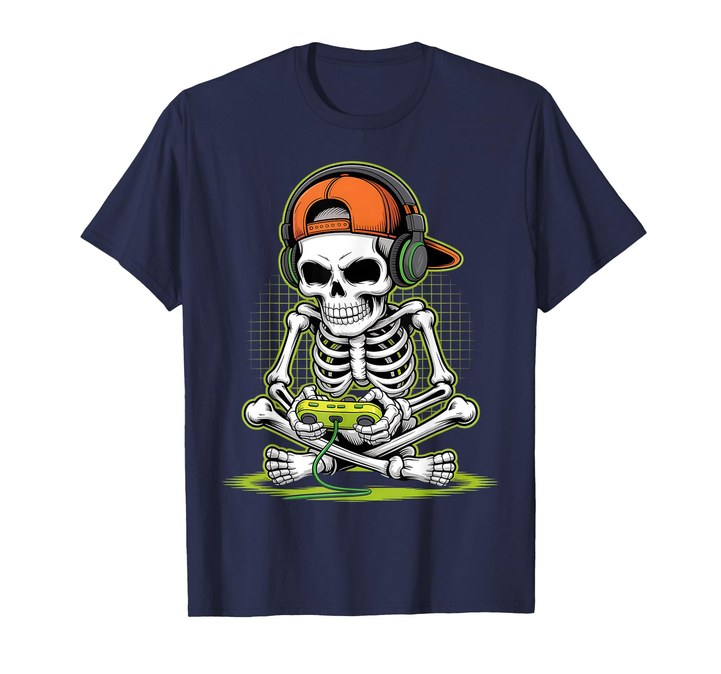Funny Gaming Skeleton Halloween Skeleton Gamer Video Gaming T-Shirt