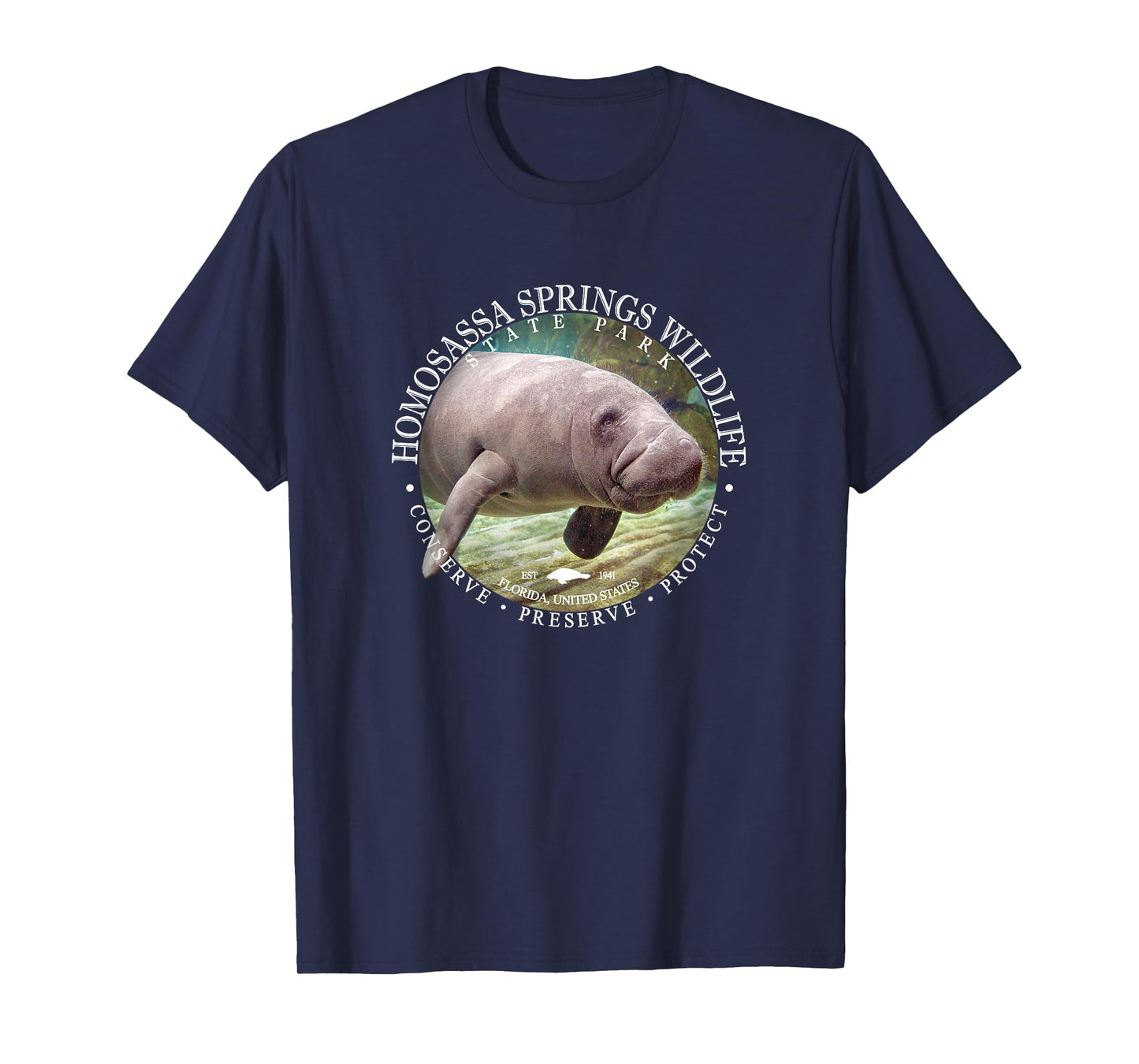 Homosassa Springs Wildlife State Park Manatee Sea Cow T-Shirt