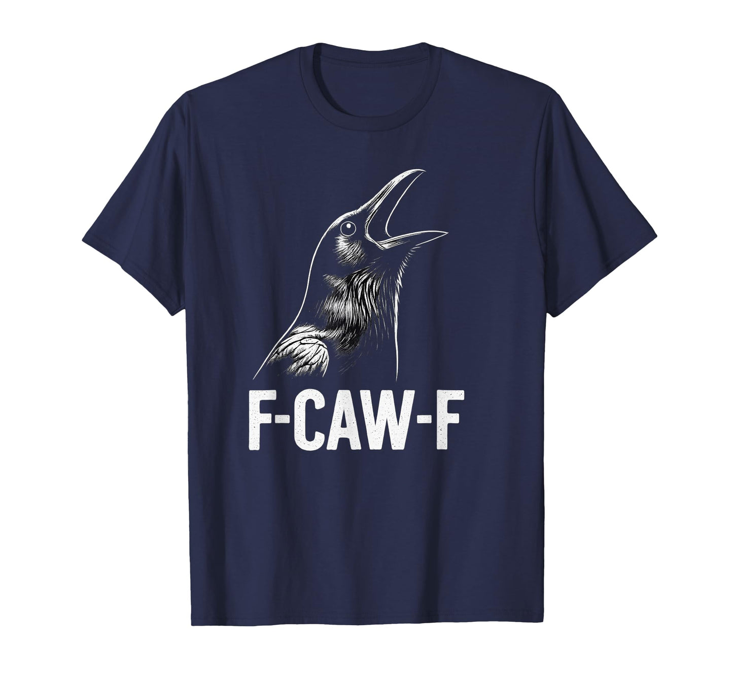 Funny Black Crow Bird with F-Caw-F Saying T-Shirt