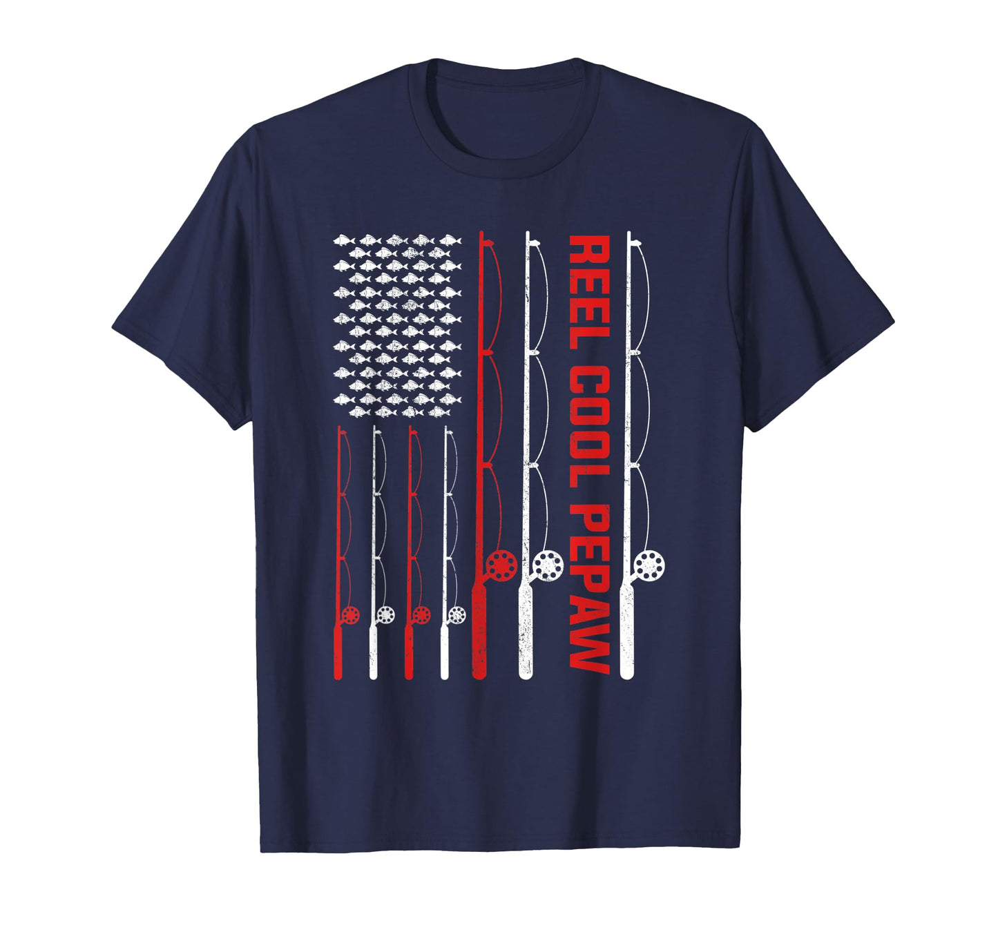 Mens Reel Cool Pepaw Fathers Day Fishing Present T-Shirt